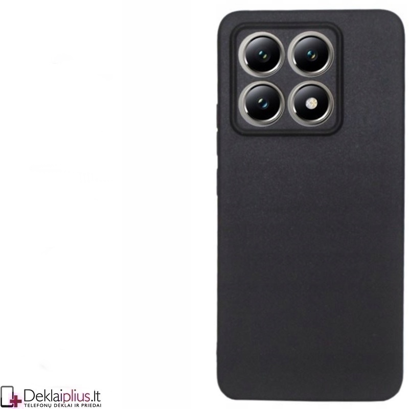 Silikoninis ploniausias dėklas su kameros apsauga - juodas (Xiaomi 14T Pro) Silikoninis ploniausias dėklas su kameros apsauga - juodas (Xiaomi 14T Pro)